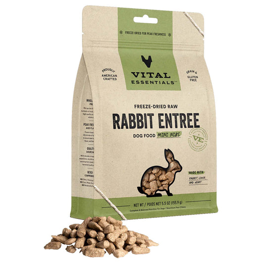 Vital Essentials Freeze-Dried Rabbit Mini Nibs Dog Food