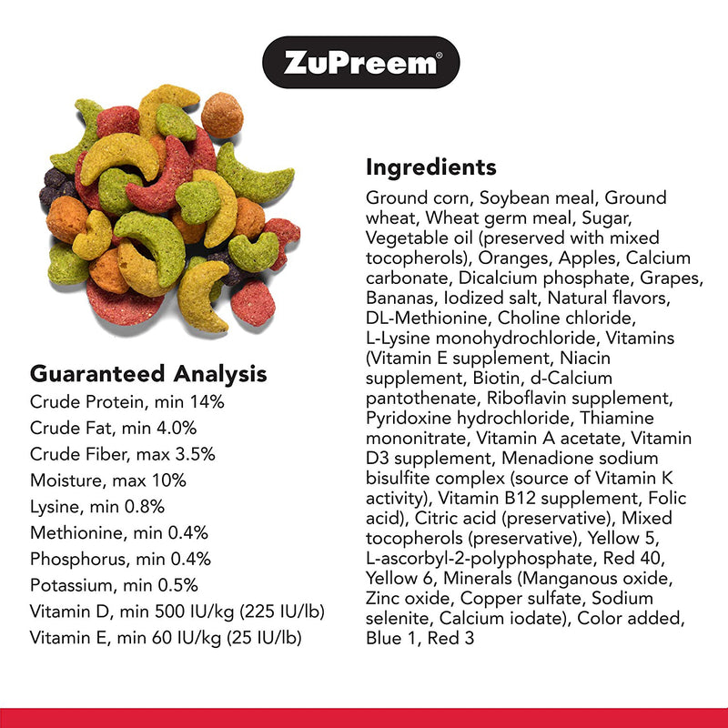 ZuPreem FruitBlend Daily Nutrition Large Parrot Pellet
