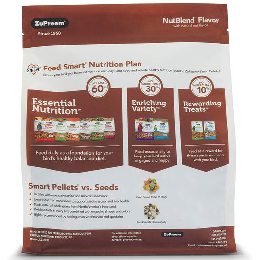 ZuPreem NutBlend Flavor Daily Nutrition Parrot & Conure Pellet