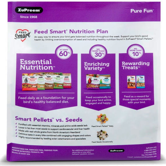 ZuPreem Pure Fun Enrichment Diet for Medium Bird