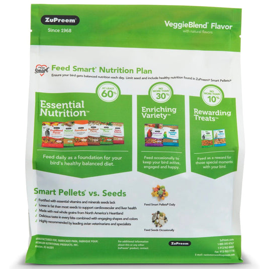 ZuPreem VeggieBlend Daily Nutrition Medium Bird Pellet