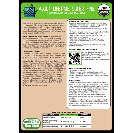 Harrison's Adult Lifetime Super Fine Pellet