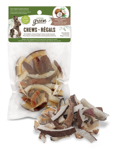 Living World Green Chews Small Pet Dried Coconut Slices - 65475