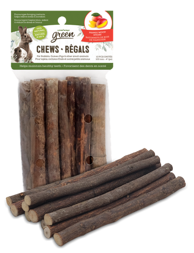 Living World Green Chews Small Pet Mango Wood Sticks - 65472