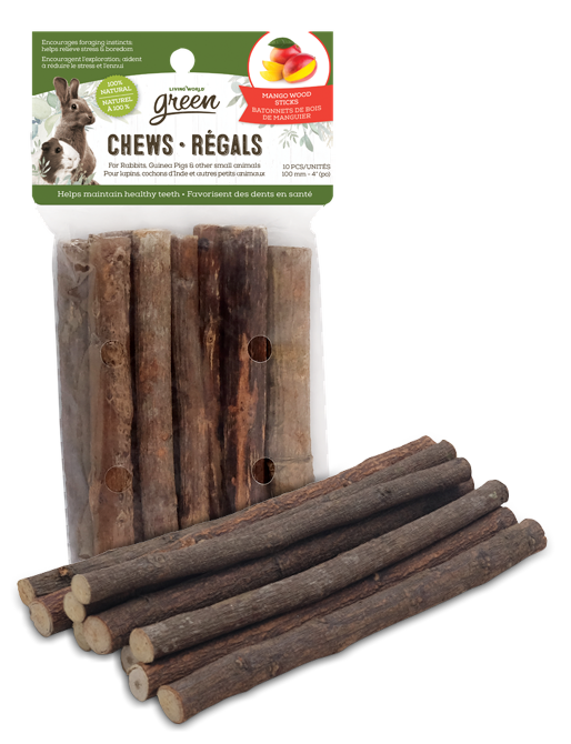 Living World Green Chews Small Pet Mango Wood Sticks - 65472
