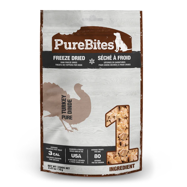 PureBites Turkey Freeze Dried Dog Treat
