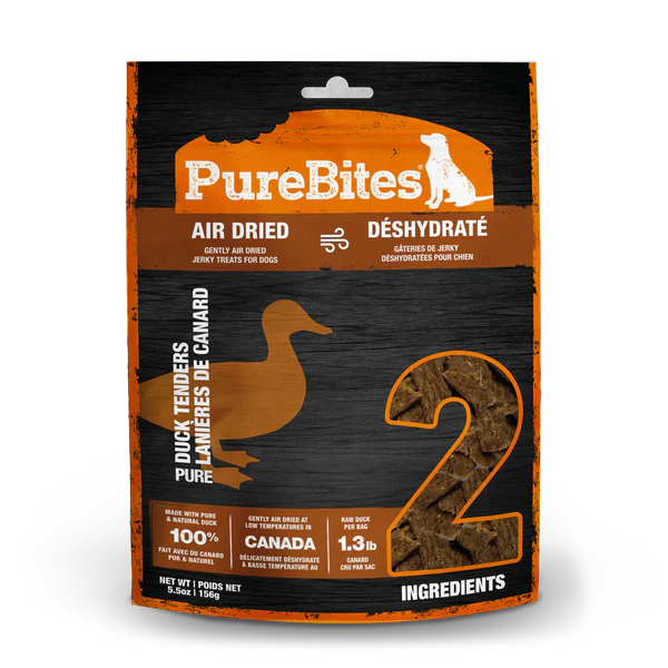 PureBites Air Dried Duck Jerky Dog Treat 156g
