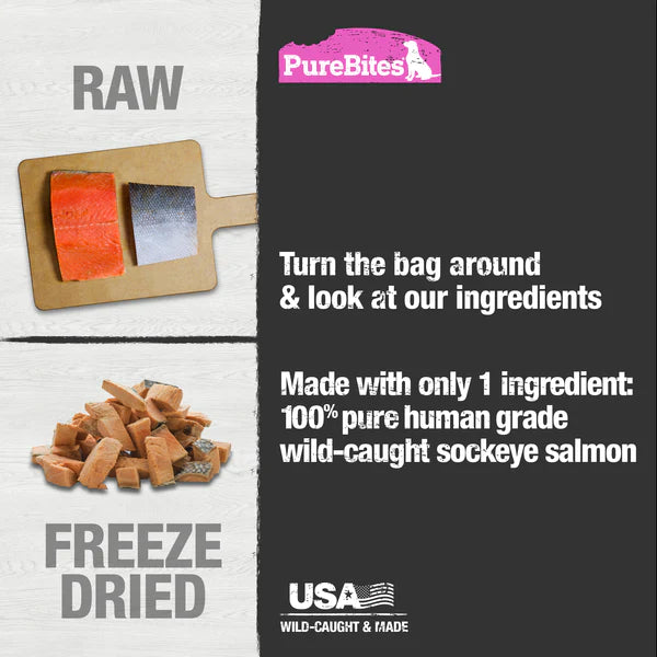 PureBites Salmon Freeze Dried Dog Treat
