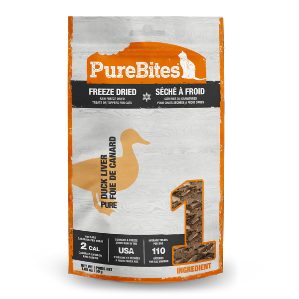 PureBites Duck Liver Freeze Dried Cat Treat
