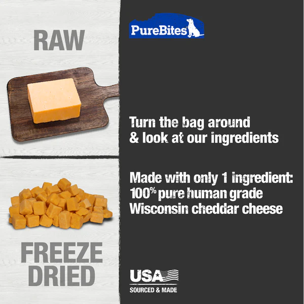 PureBites Cheddar Freeze Dried Dog Treat
