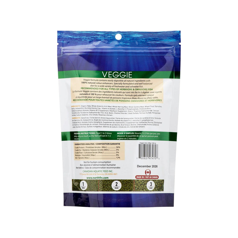 NorthFin Veggie Formula Fish Food 1mm / 2mm / 3mm Pellet 🍁
