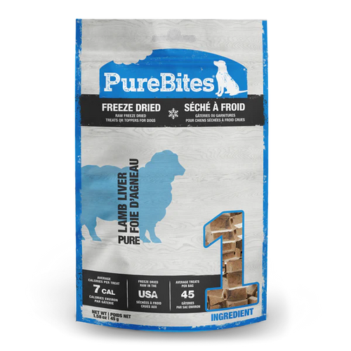 PureBites Lamb Liver Freeze Dried Dog Treat