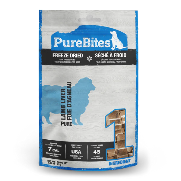 PureBites Lamb Liver Freeze Dried Dog Treat
