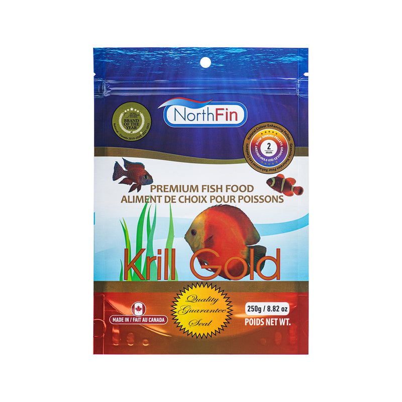 Krill Gold Formula Fish Food - 6mm Pellets, 250g 🍁
