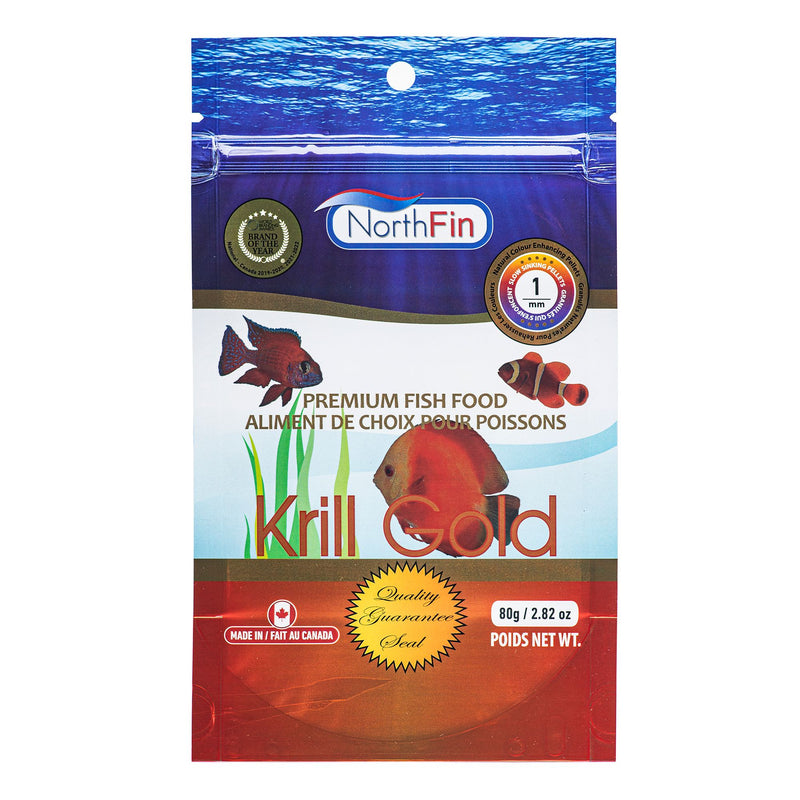 Krill Gold Formula Fish Food - 6mm Pellets, 250g 🍁
