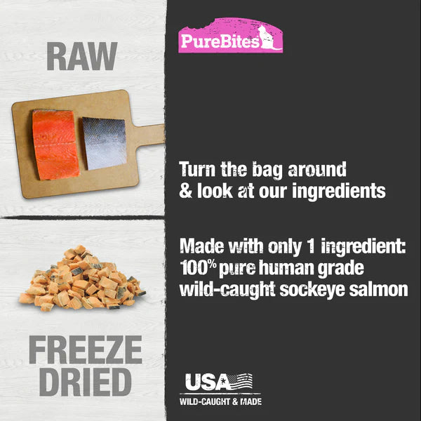 PureBites Salmon Freeze Dried Cat Treat
