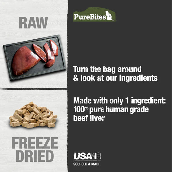 PureBites Beef Liver Freeze Dried Cat Treat
