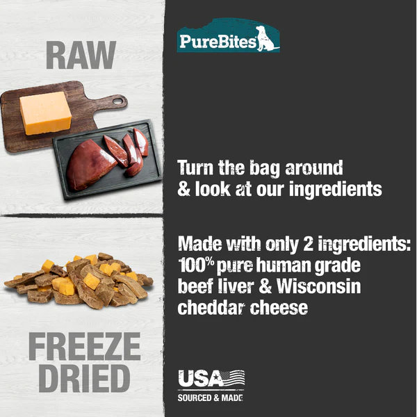 PureBites Beef & Cheese Freeze Dried Dog Treat
