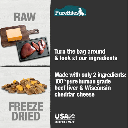 PureBites Beef & Cheese Freeze Dried Dog Treat