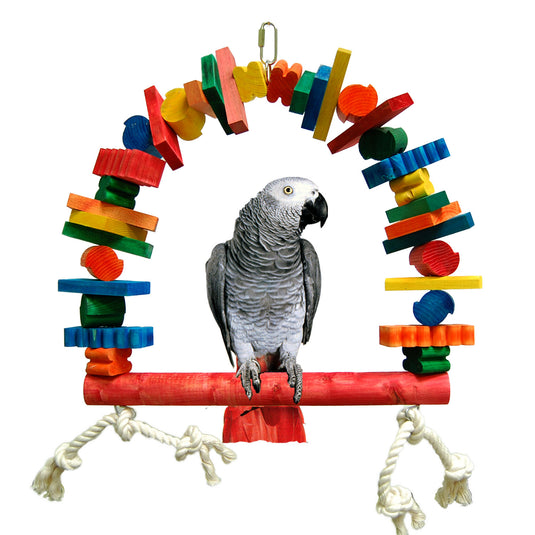 Zoo-Max Blocks Perch Bird Swing (SM-XL) 🍁