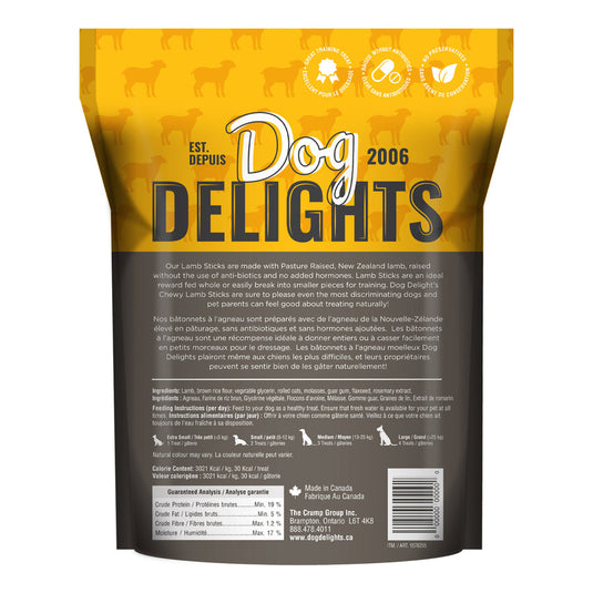 Dog Delights Chewy Lamb Sticks Dog Treats - 1.25 kg