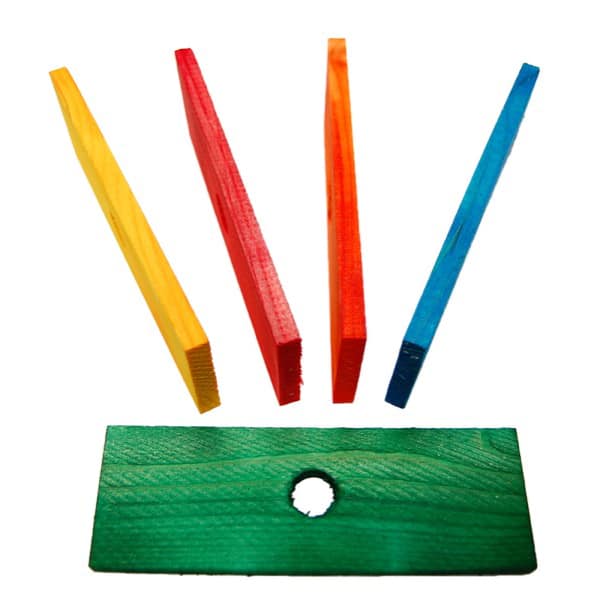 Zoo-Max Bird & Small Pet Toy Parts - Coloured Wood Slats 🍁
