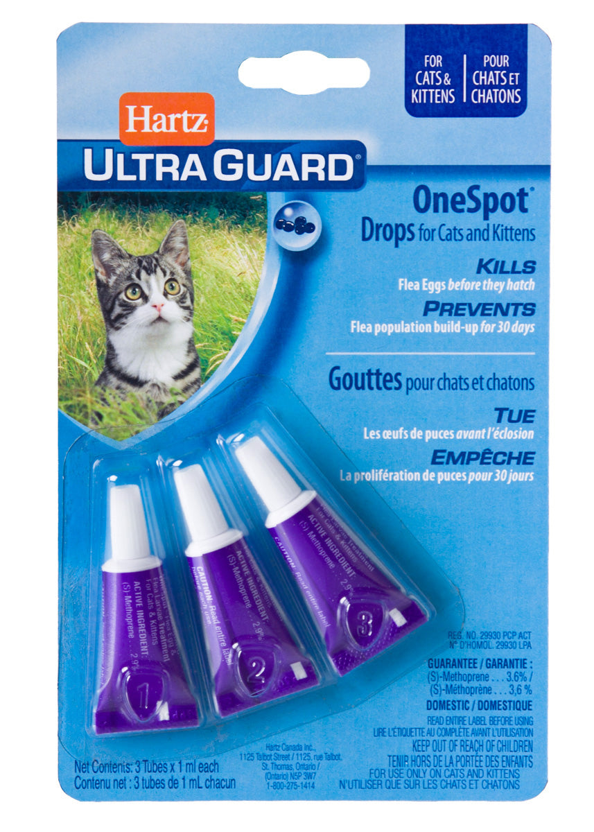 Hartz UltraGuard One Spot Flea Drops for Cats – Exotic Wings and Pet ...