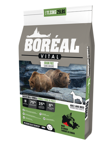 BORÉAL Vital Grain Free Large Breed Dog Food - Chicken 25 lbs