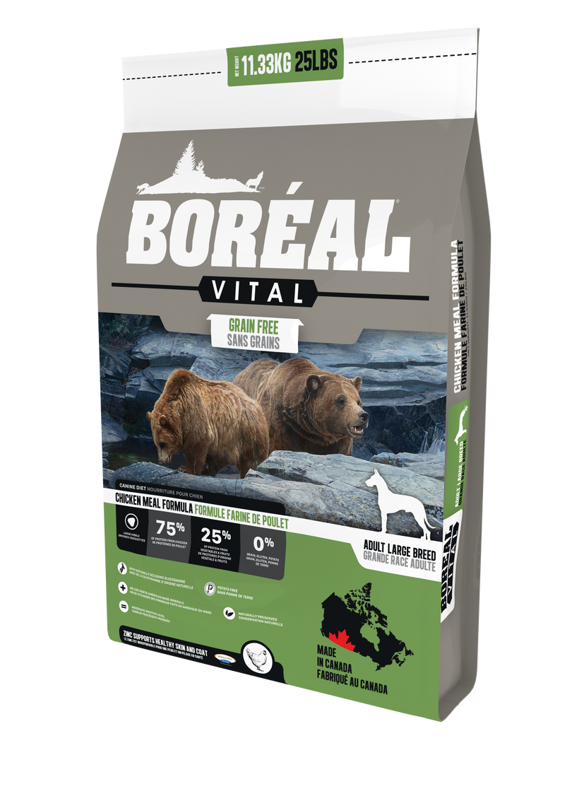 BORÉAL Vital Grain Free Large Breed Dog Food - Chicken 25 lbs
