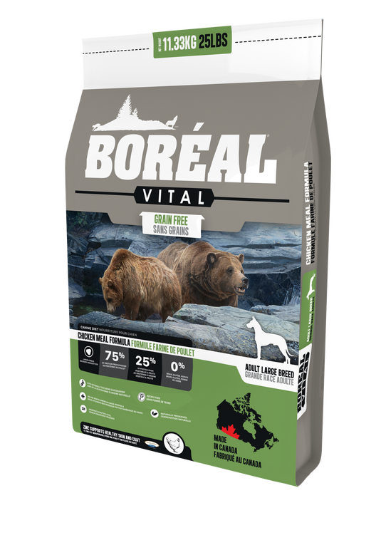 BORÉAL Vital Grain Free Large Breed Dog Food - Chicken 25 lbs