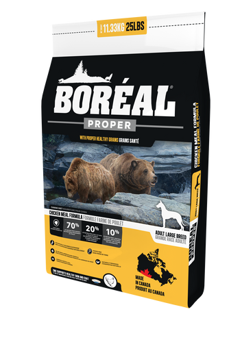 BORÉAL Proper Low Carb Grains Large Breed Dog Food - Chicken 25 lbs