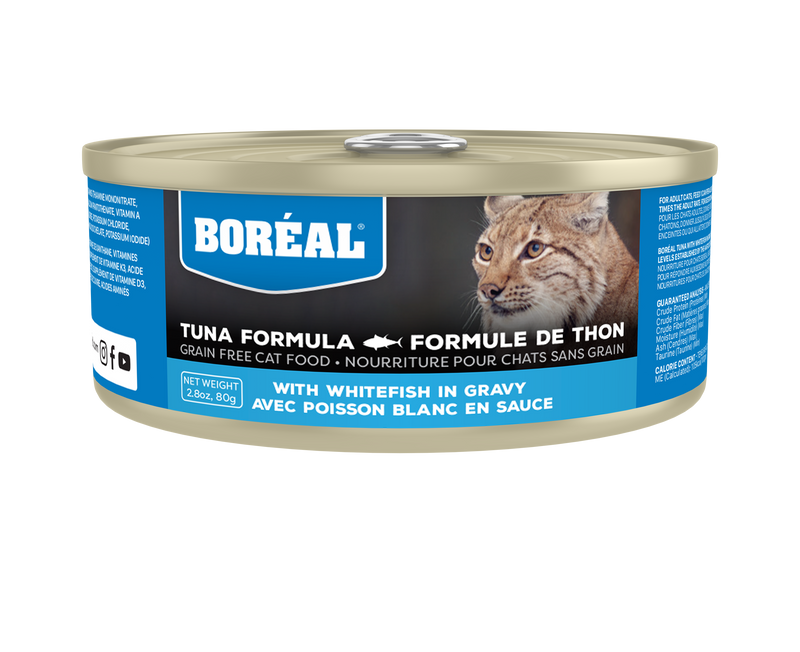 BORÉAL Red Tuna & Whitefish in Gravy Wet Cat Food
