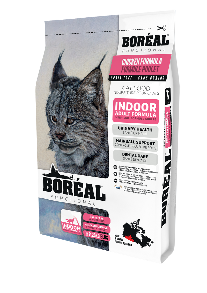 BORÉAL Functional Indoor Grain Free Cat Food Chicken 5 lbs
