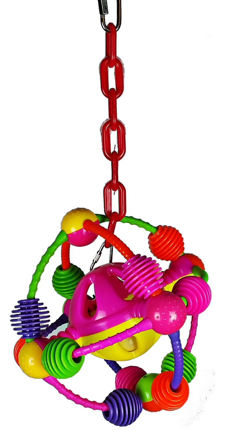 A&E Cage Co. Space Ball Bird Toy on a Chain
