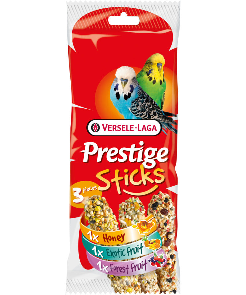 Versele-Laga Prestige Sticks Triple Variety Budgie - Exotic Wings and Pet Things
