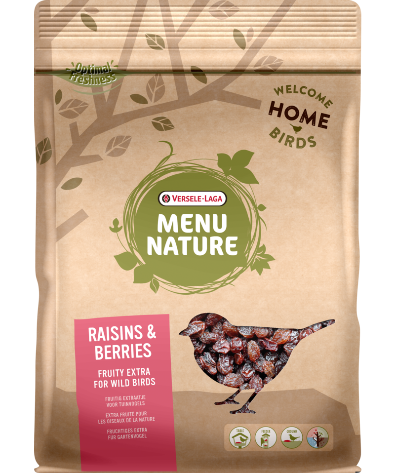 Versele-Laga Menu Nature Raisin & Berry Mix - Fruity Extra Wild Bird ...