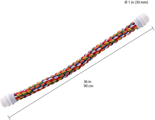 Living World Multi-Coloured Cotton Large Parrot Perch - 1 ¼" Dia.