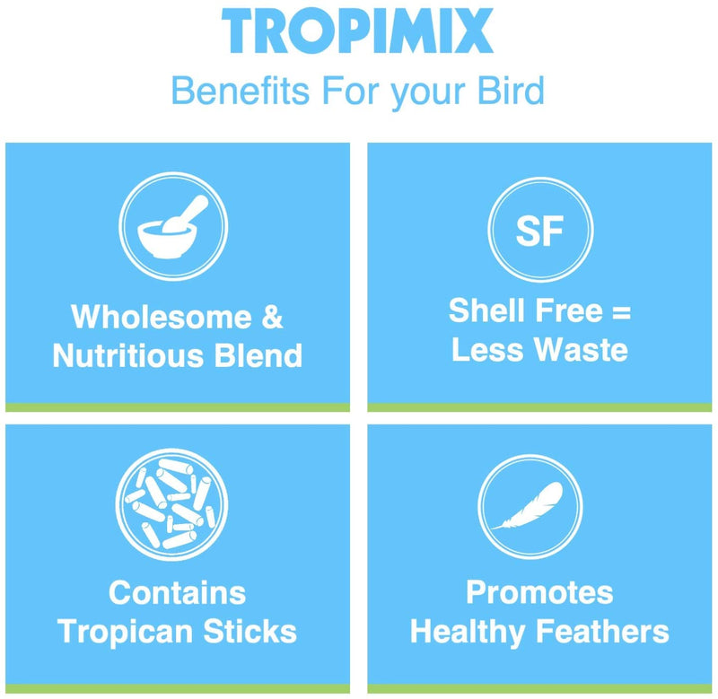 Tropimix Enrichment Diet Formula for Small Parrots - Exotic Wings and Pet Things
