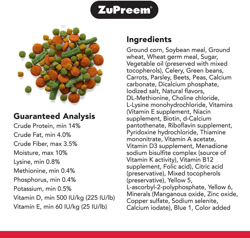 ZuPreem VeggieBlend Daily Nutrition Parrot/Conure Pellet
