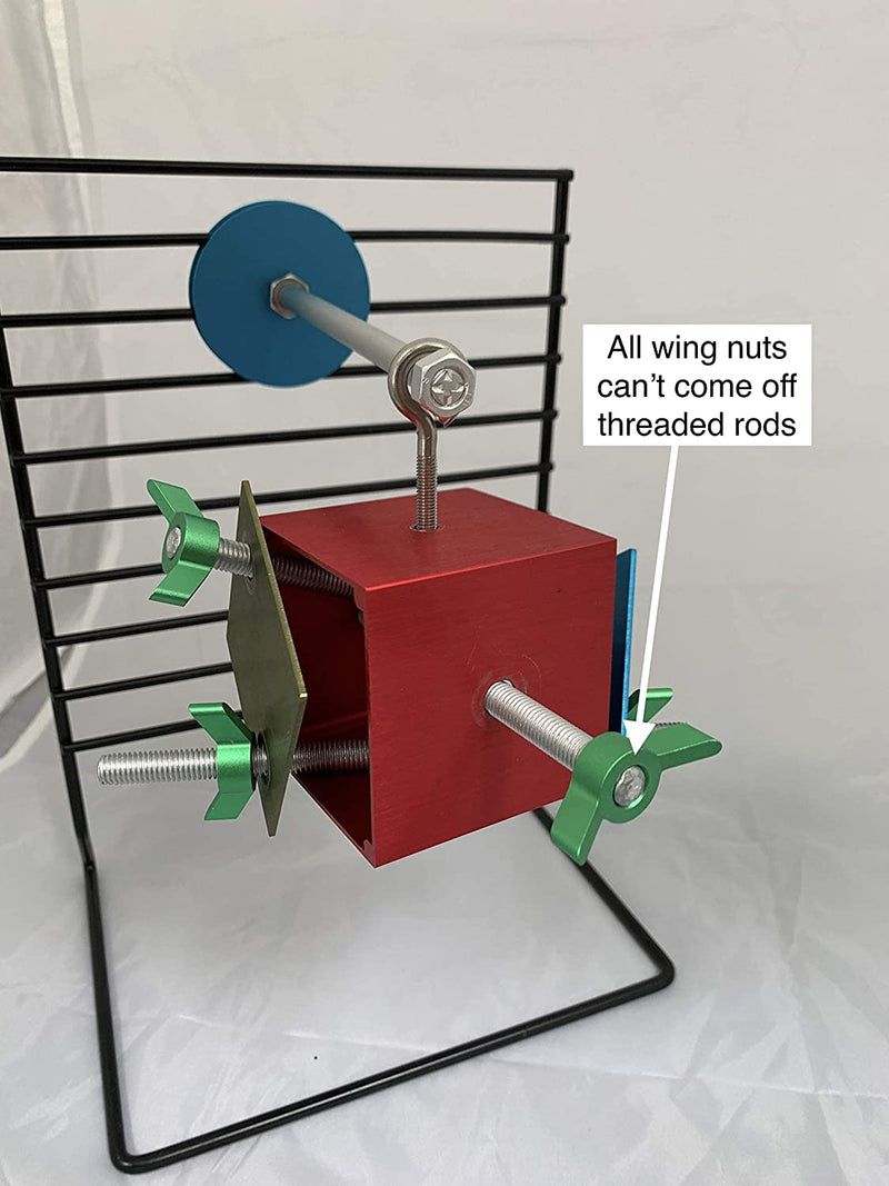 Busy Bird Creations Busy Box Aluminum/Stainless Steel Large Parrot Puzzle Toy
