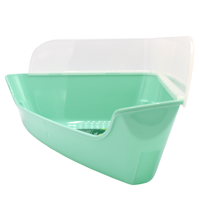 Oxbow Enriched Life Corner Litter Pan with Removable Shield
