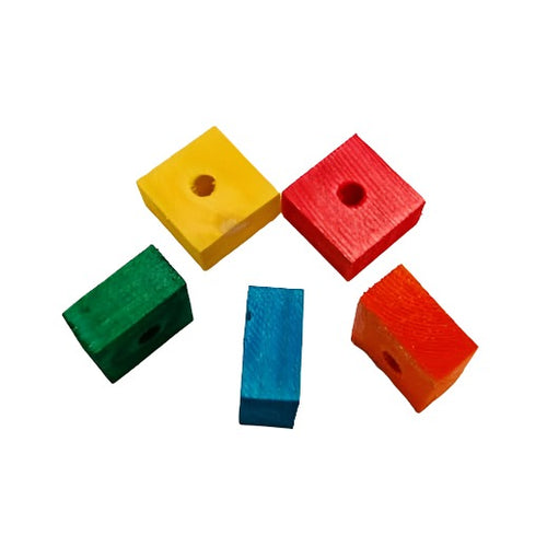 Zoo-Max Bird & Small Pet Toy Parts - Coloured Wood Blocks 🍁