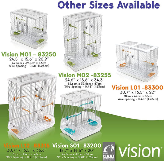 Hagen Vision Bird Cage Medium - Single M01 / Double M02