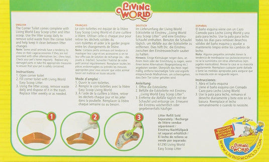 Living World Corner Toilet for Hamster/Gerbil - 61741