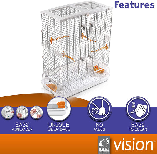 Hagen Vision Bird Cage Large - Single L01 / Double L02