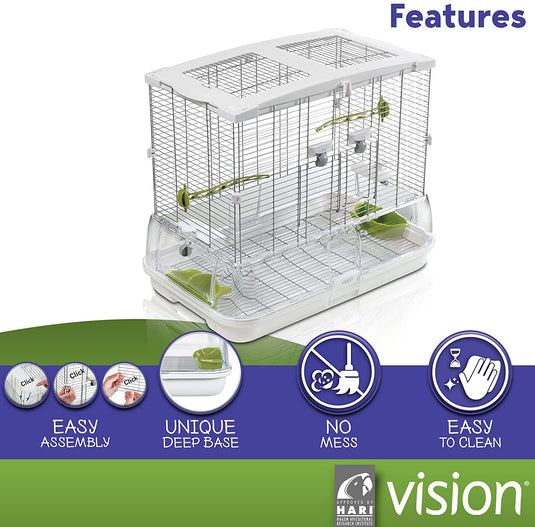 Hagen Vision Bird Cage Medium - Single M01 / Double M02