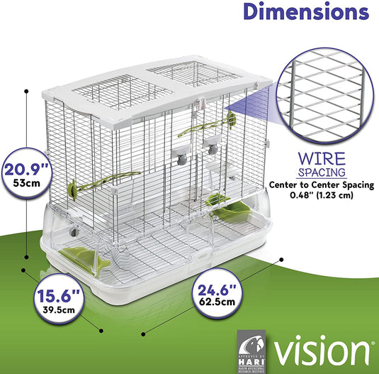 Hagen Vision Bird Cage Medium - Single M01 / Double M02