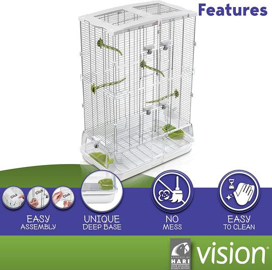 Hagen Vision Bird Cage Medium - Single M01 / Double M02