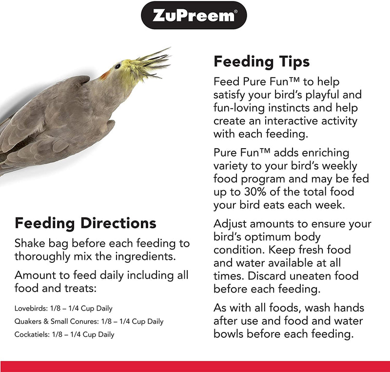 ZuPreem Pure Fun Medium Bird Enrichment Diet - 2 lb
