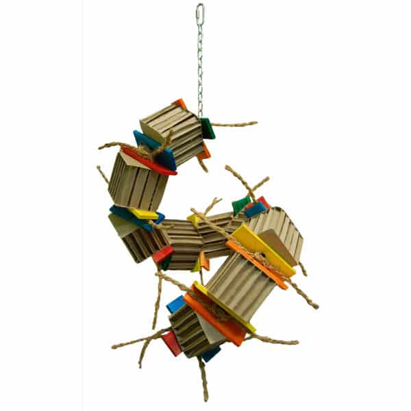 Zoo-Max Bongo Twist Parrot/Parakeet Shredding Toy (SM-MED-LG)
